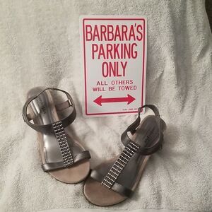 Predictions Sandal Gray/Silver EUC SZ 7.5 Wide